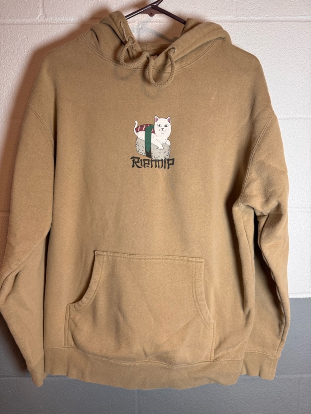 Ripndip Tan Cozy Fleece-Lined Hoodie Nerm Sushi